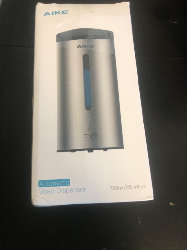 Photo 1 of AIKE Automatic Wall Mount Liquid Soap Dispenser, Commercial Stainless Steel with 25oz Large Capacity Save Time Effort and Cost,Model AK1205(Matte Black)