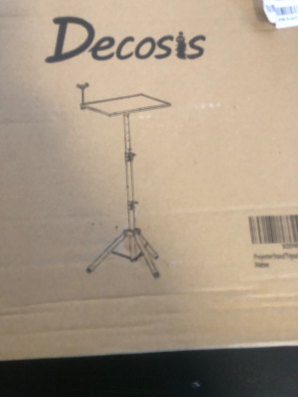 Photo 1 of Projector Stand Tripod Adjustable, Laptop Height from 23.5 to 46.5 inches with Gooseneck Phone Holder, Floor for Office, Home, Stage, Studio, DJ Racks Holder Mount, 23.5inch-46.5inch