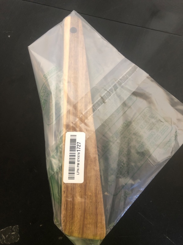 Photo 1 of 12 Inch Teak Wood Spatula for Cooking Non Toxic Kitchen Utensil Scraper Spurtle Kitchen Tools Flat Wooden Egg Flipper Spatulas Turner Cooking Spoon Bamboo Spatula Turner Cast Iron Sourdough Stirrer