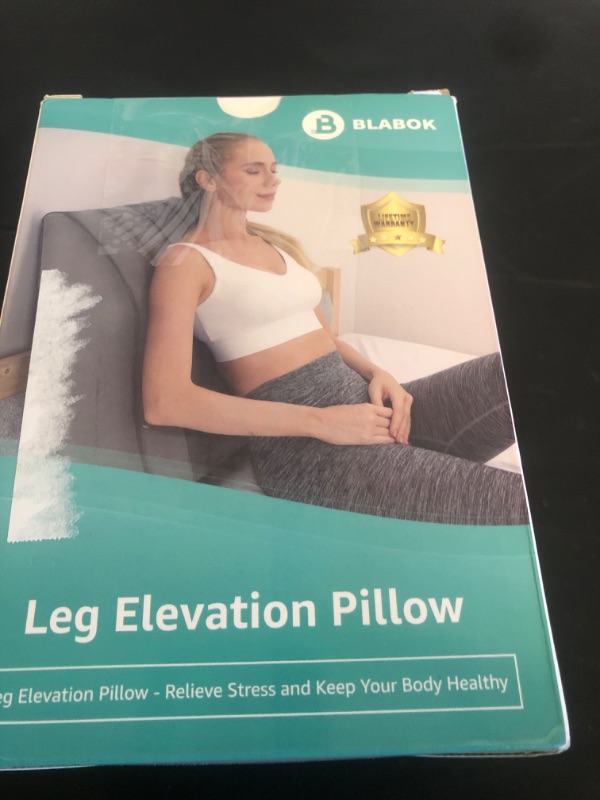 Photo 1 of BLABOK Wedge Pillow for Sleeping - Inflatable Leg Elevation Pillow for Swelling,Circulation,Leg & Back Pain Relief,Leg Support Polyvinyl Chloride Pillow for After Aurgery,Hip,Foot,Ankle RecoveryLPNO405176916
