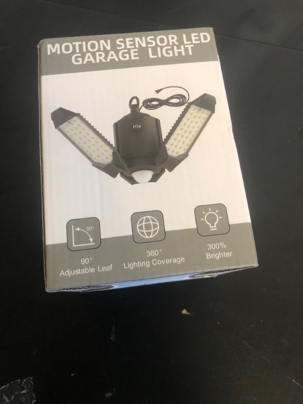 Photo 1 of Craftersmark Plug in Garage Light Motion Sensor, 80W 8000LM Motion Sensor Lights Indoor, Deformable LED Shop Motion Activated Bulb for Basement, Warehouse, Barn(1 Pack)