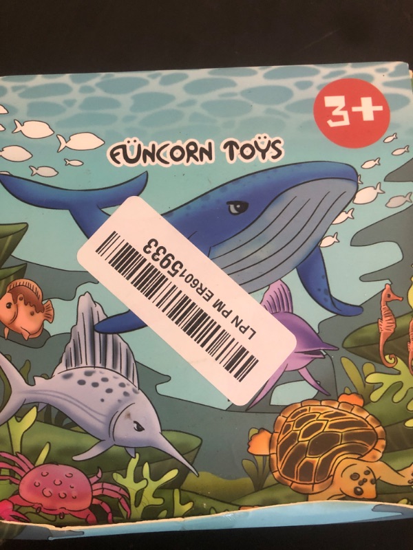 Photo 1 of Funcorn Toys Ocean Sea Animal, 52 Pack Assorted Mini Vinyl Plastic Animal Toy Set, Realistic Under The Sea Life Figure Bath Toy for Child Educational Party Cake Cupcake Topper,Valentines Day Gift