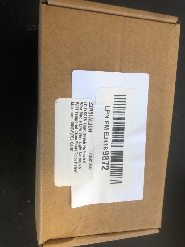 Photo 1 of LOUYSGEN Light Switch No Neutral Wire,Single Live Wire Light Switch No WiFi,Tempered Glass Panel,Total Power Maximum 1000W,FCC Certification,White 3 Gang