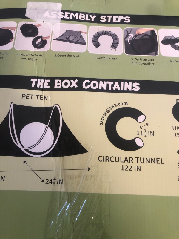 Photo 1 of Rest-Eazzzy Outdoor Cat Enclosures, Portable Cat Tent for Outside Enclosure for Indoor Cats, Catio Outdoor Cat Enclosure for Kitty and Small Animals, Cat Playpen with Tunnel, Storage Bag