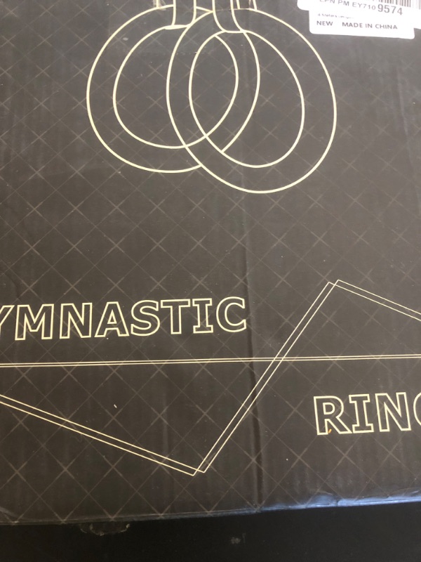 Photo 1 of FREHOMEE Gymnastics Rings 1600lbs with Adjustable Buckle Long Strap,with Scale Non-Slip Gym Rings for Home Gym Full Body Workout(Adult-4m/13.2ft)