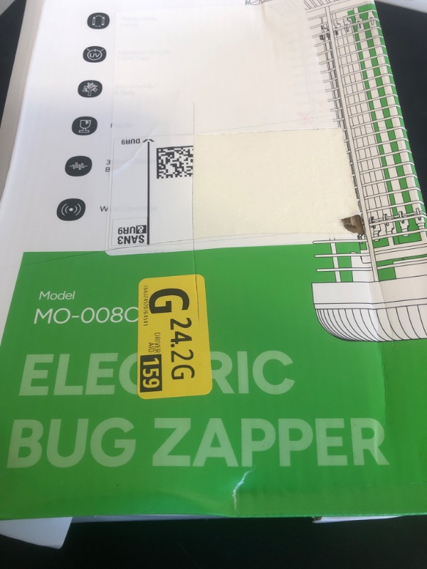 Photo 1 of Buzbug LED Bug Zapper Indoor Outdoor, 10 Years Lifespan, 6.5ft Power Cord, IPX4 Waterproof, High-Voltage, Mosquito Zapper, Fruit Fly Mosquito Moth Gnat Trap Killer Zapper -MO008C (White)