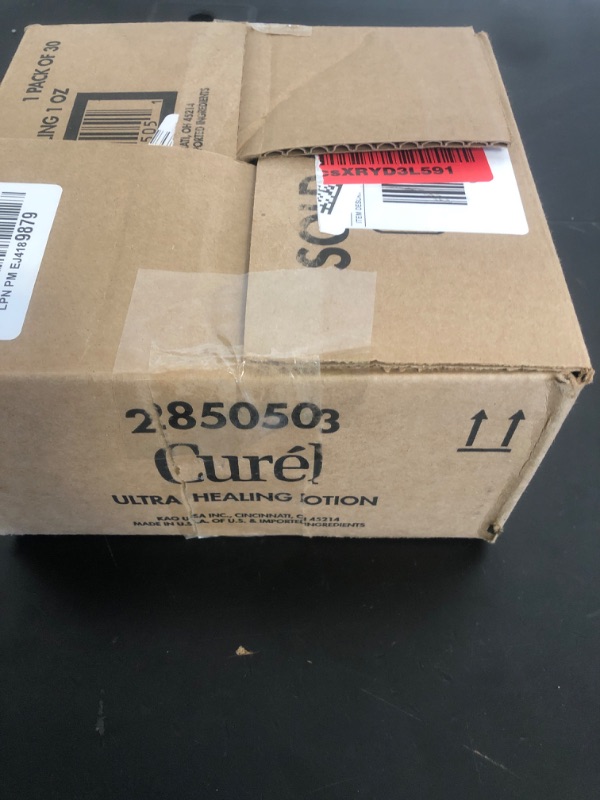 Photo 1 of Curel Ultra Healing Intensive Fragrance-Free Lotion For Extra-Dry Skin, Dermatologist Recommended, Ideal for Sensitive Skin, Cruelty Free, Paraben Free, 1 Oz, Pack of 30