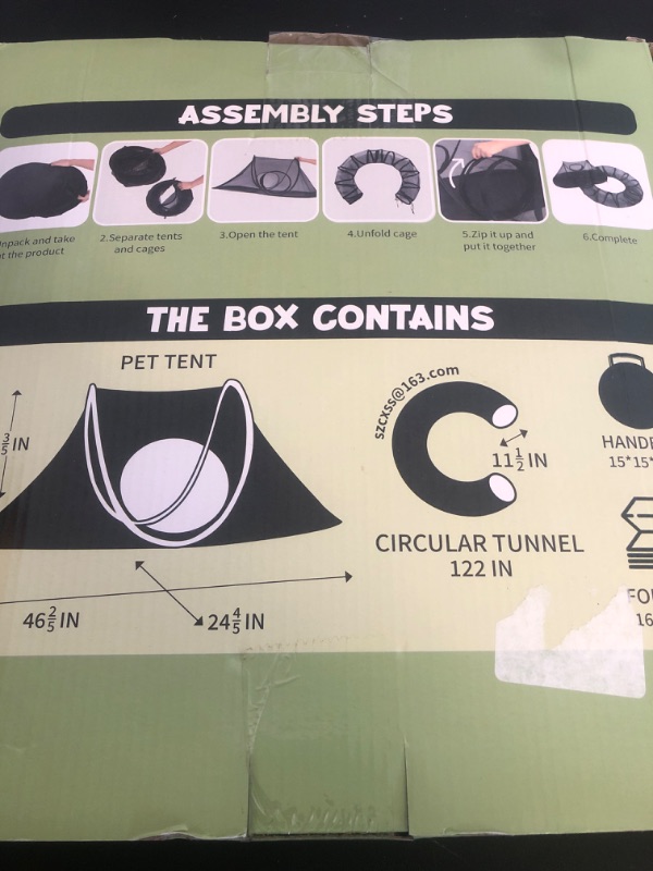Photo 1 of Rest-Eazzzy Outdoor Cat Enclosures, Portable Cat Tent for Outside Enclosure for Indoor Cats, Catio Outdoor Cat Enclosure for Kitty and Small Animals, Cat Playpen with Tunnel, Storage Bag