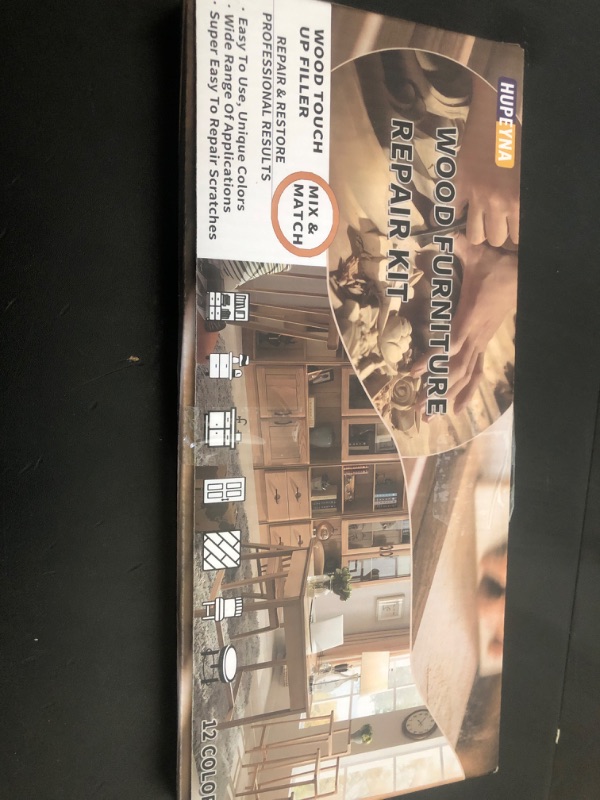 Photo 1 of Wood Repair Kit, 12 Color Wood Fillers, Furniture Repair Kit, Repair Scratch, Cracks, Stains, Discoloration for Wood Furniture, Door, Cabinet, Floor, Table Surface Wood Touch up Filler Wood Paint