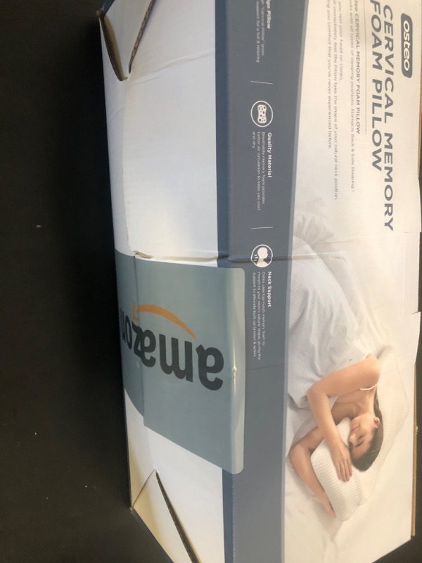 Photo 1 of Osteo Cervical Pillow for Neck Pain Relief, Hollow Design Odorless Memory Foam Pillows with Cooling Case, Adjustable Orthopedic Bed Pillow for Sleeping, Support for Side Back Sleepers