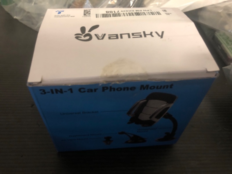 Photo 1 of Vansky Car Phone Holder Mount, 3-in-1 Universal Cell Phone Holder Car Air Vent Holder Dashboard Mount Windshield Mount Fit for iPhone 16 15 14 13 Pro Max, Samsung S24 S23 LG Sony and More