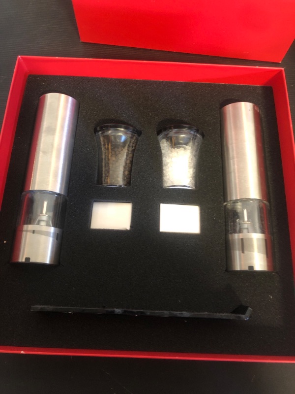 Photo 1 of Peugeot Electric Salt & Pepper Mill Set - Stainless (Elis U'select Stainless Steel)