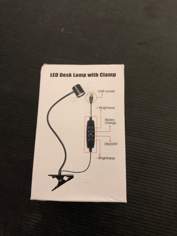 Photo 1 of IOHFOI 20 Led Book Light Clip On, USB Rechargeable Reading Light, Eye Caring 3 Color Temperatures, Adjustable Brightness, Portable, Sturdy Clamp Light Suitable for Traveling and People Studying Etc.