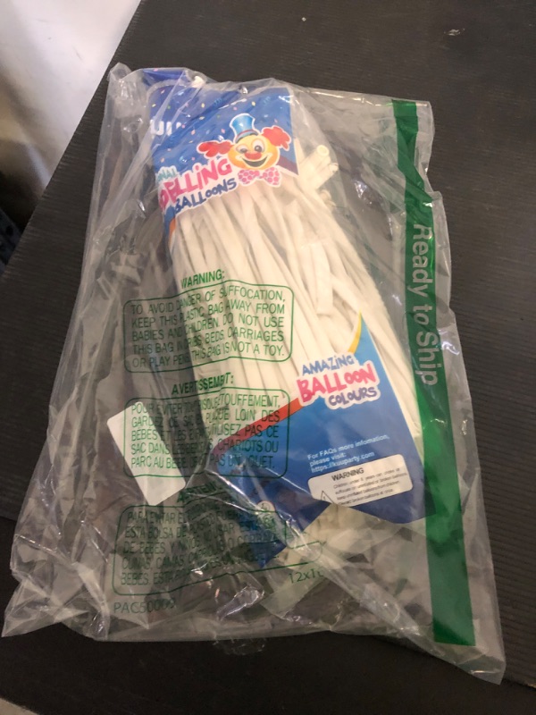 Photo 1 of 100Pcs 260 Balloons White Long Balloons for Balloon Garland Thickening Skinny Latex Twisting Balloon for Animals Modeling Christmas Birthday Wedding Party Decorations