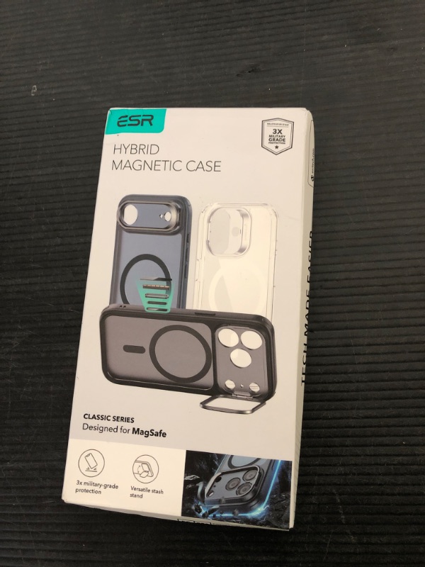 Photo 1 of ESR for iPhone 17 Pro Max Case with Stash Stand, Camera Control Cover Compatible with MagSafe, Military-Grade Drop Protection Phone Case for iPhone 17 Pro Max, Scratch-Resistant Back Cover, Clear