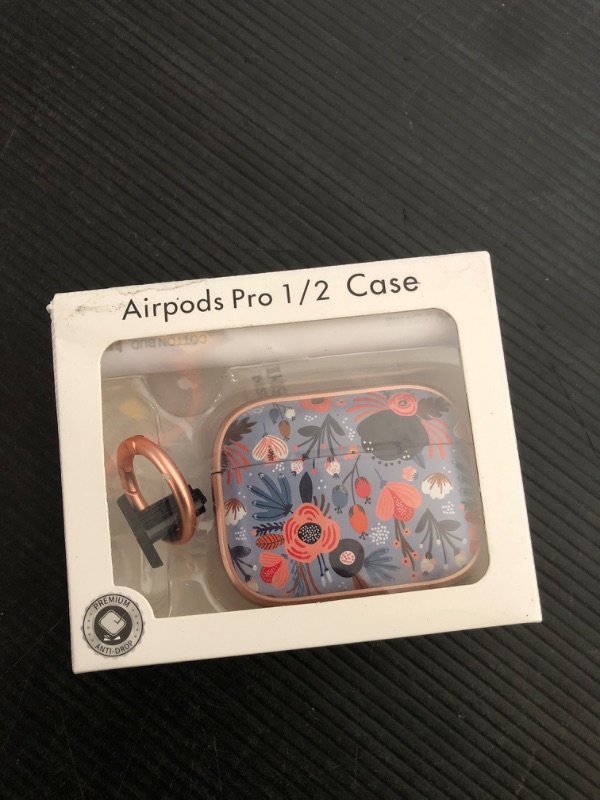 Photo 1 of ?with Safety Lock? for Airpods Pro 2nd/1st Generation Case Cover, Flowers Cute AirPod Pro 2 Case iPod Pro Cases for Women Girls with Cleaner Kit (2023 USB-C /2022/2019) - Blue Flower