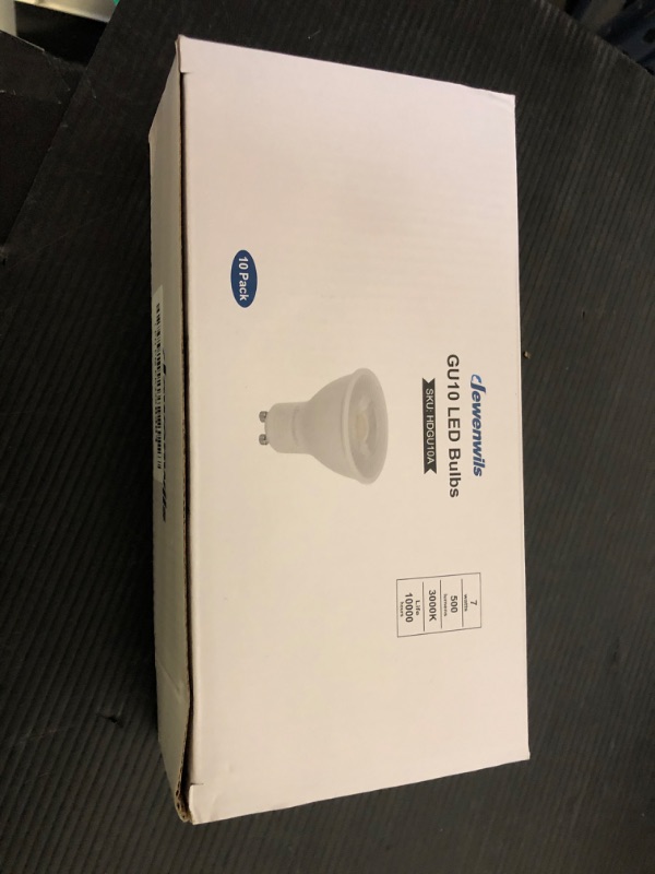 Photo 1 of DEWENWILS 10-Pack GU10 LED Bulb Dimmable, 3000K Warm White GU10 Bulb Replacement for Track Lighting, 500LM, 7W(50W Equivalent) LED Light Bulb for Kitchen, Range Hood, Living Room, Bedroom, UL Listed