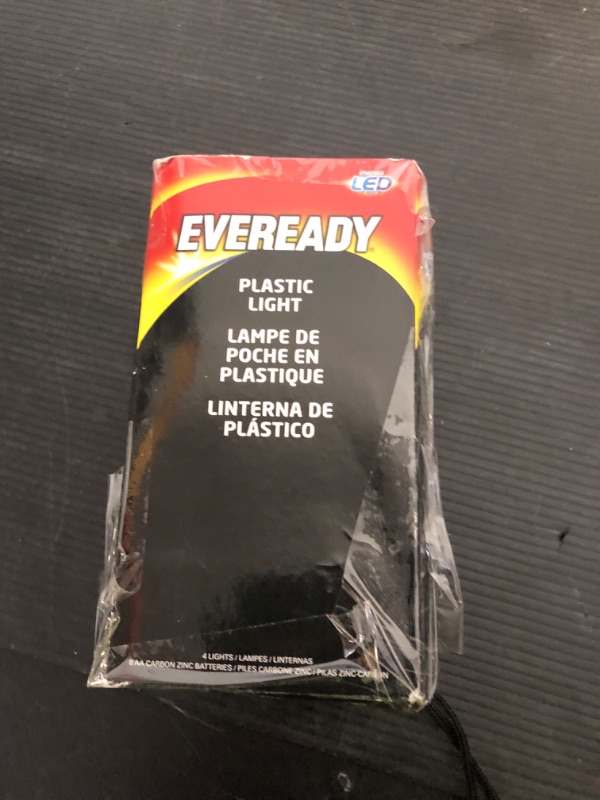 Photo 1 of EVEREADY LED Flashlights (4-Pack), Bright Flashlights for Emergencies and Camping Gear, Flash Light with AA Batteries Included, Blue/Yellow (4-Pack)