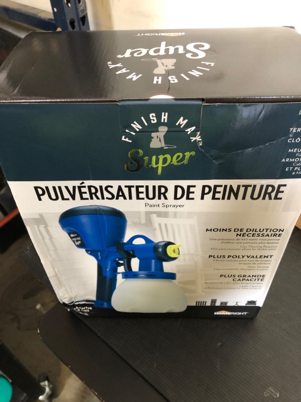 Photo 1 of HomeRight C800971.A Super Finish Max, Includes 3 Brass Spray Tips, 3 Spray Patterns, Easy to Clean HVLP Paint Sprayer, Great for Furniture, Cabinets, Trim & More, for Stains, Sealers & Latex Paints