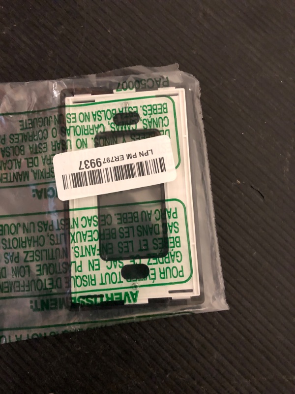 Photo 1 of Leviton 1-Gang Decora Plus Screwless Wall Plate, 80301-SE, Black