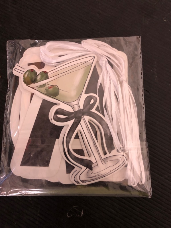 Photo 1 of TaoBary A Tini Bit Older Banner, Martini Themed Party Decorations Weenies and Tinis Party Garland Bachelorette Bridal Shower Martini Trendy Birthday Supply, 2 Pcs(Green and Black)