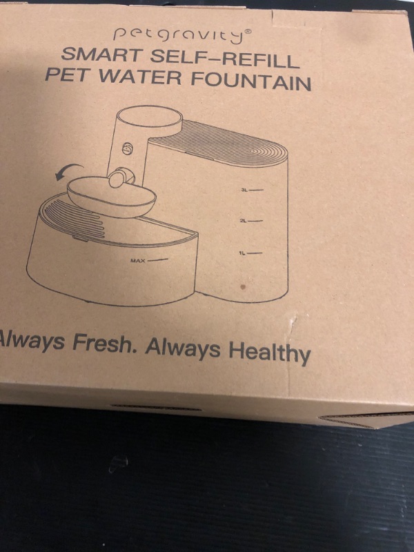 Photo 1 of Saker Automatic Cat Water Dispenser: Smart Pet Water Fountain No Filter for Small Dogs - Wireless 3L Rechargeable Smart Cat Fountain - Wastewater Separation