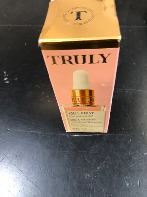 Photo 1 of Truly Beauty Soft Serve After Shave Oil | Hydrating Treatment for Ingrowns & Irritation | Peptides, Hyaluronic Acid & Strawberry Extract | Soothes & Smooths Skin | Strawberry Vanilla Scent (3.1 Fl Oz)