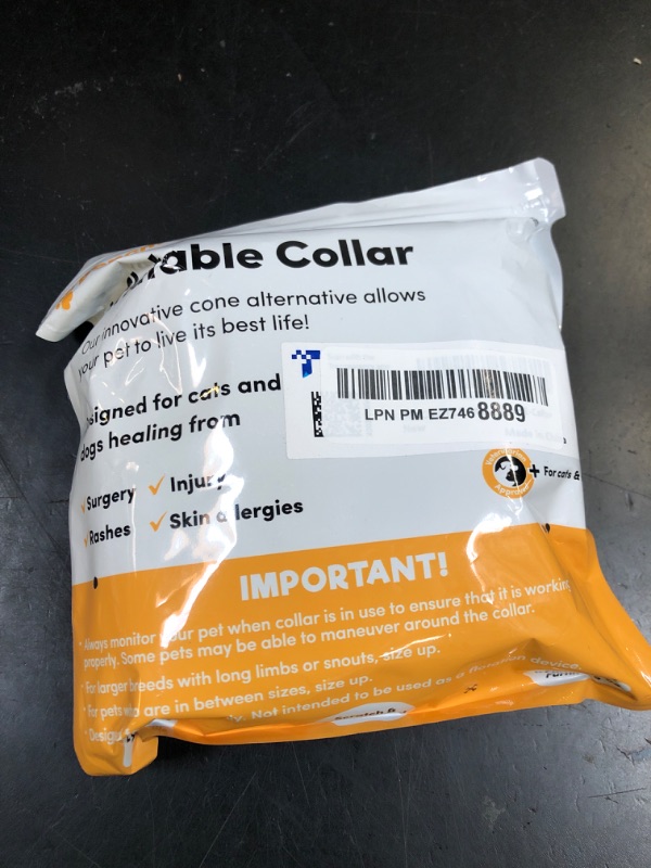 Photo 1 of BENCMATE Inflatable Dog Cone Collar Alternative, Soft Dog Cone for Small Medium Large Dogs and Cats, Neck Recovery ECollar Donut Collar After Surgery (Medium, Flag)