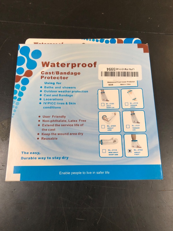 Photo 1 of Waterproof Foot Cast Cover Wound Protector for Shower Bath, Watertight Cast Bag Covers for Broken Surgery Foot, Wound and Burns - Reusable [2025 Upgrade]