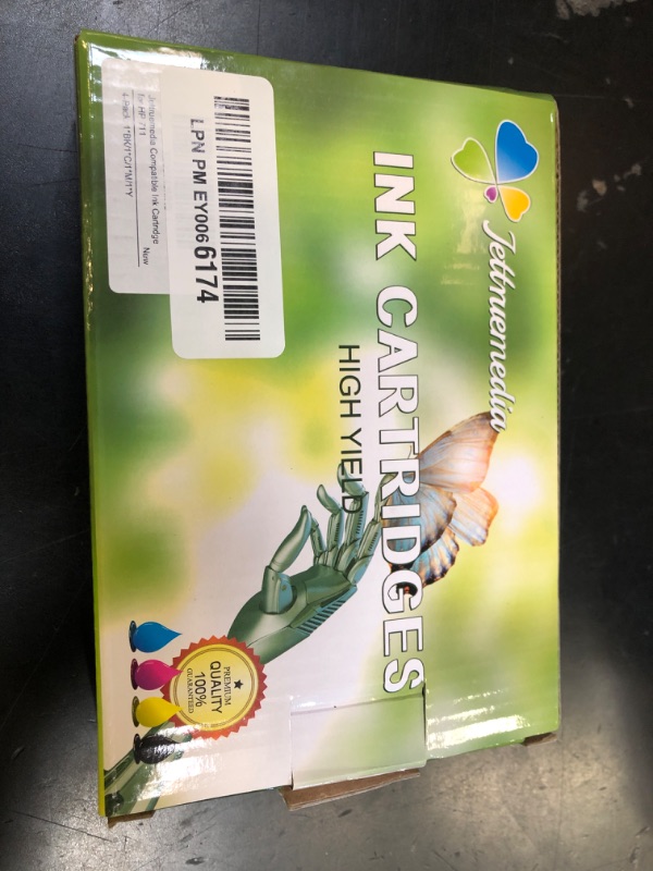 Photo 1 of 711XL Ink Cartridges High Yield Compatible Replacement for HP 711XL 711 Ink Cartridge Work for HP Designjet T120 T520 24-in Printer T520 36-in T100 Printer (4-Pack, BK/C/M/Y)