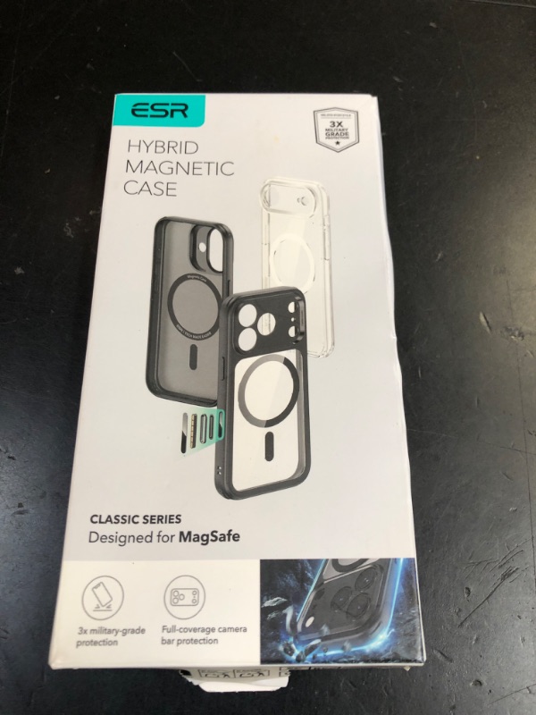 Photo 1 of ESR for iPhone 17 Case, Camera Control, Compatible with MagSafe, Shockof Military-Grade tection, Magnetic Phone Case for iPhone 17, Classic Hybrid Case, Frosted Black