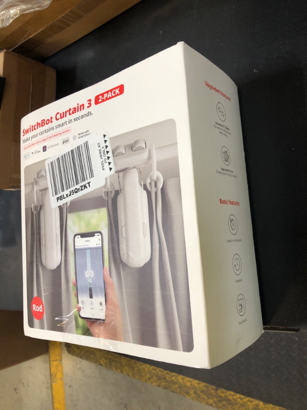 Photo 1 of 2025 Automatic Curtain Opener 3 Rod-Bluetooth Remote Control, WiFi&Smartphone Control, Upgraded High-Performance, Add Hub to Compatible with Alexa, Google Home, HomeKit (2025 Curtain Opener*2&Remote)