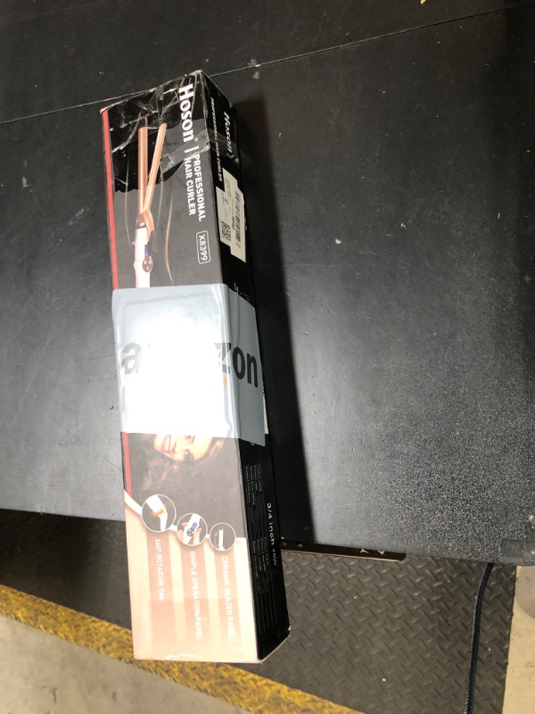 Photo 1 of 3/4 Inch Curling Iron Professional, Ceramic Tourmaline Curl Wand Barrel, Hair Curler Iron for Short Hair,Glove Include, Glove Include, Gold