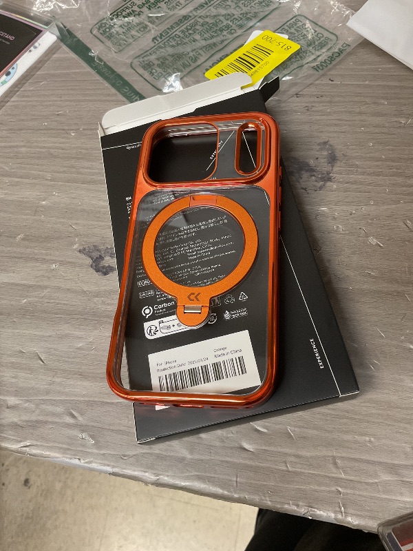 Photo 1 of CASEKOO Cosmic Orange Designed for iPhone 17 Pro Case with 360 Spin Magnetic Stand [Fit for MagSafe][17FT Military Protection] Slim Polished for iPhone 17 Pro Case with Stand 6.3'', Cosmic Orange