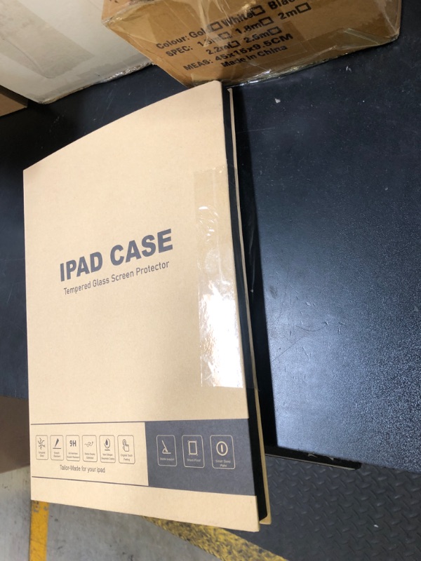 Photo 1 of SUPFINE for 10.2 Inch iPad 9th Generation Case 2021, with [ Glass Screen Protector ]/ iPad 8th/7th Generation Case 2020/2019, Slim Stand Translucent Back Shell Cover, Black