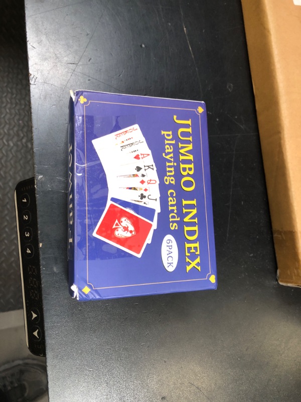 Photo 1 of Fanwer Large Print Playing Cards 6 Pack, Deck of Cards for Seniors, Vision Impaired, Low Vision Crowd, Poker Playing Cards for Blackjack, Euchre, Canasta Cards Game, Jumbo Index