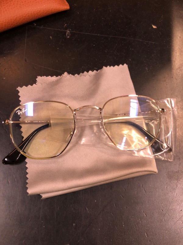 Photo 1 of Ray-Ban Rb3548 Hexagonal Evolve Polarized Sunglasses, Silver/Photochromic Grey Blue Light Filter, 48 mm