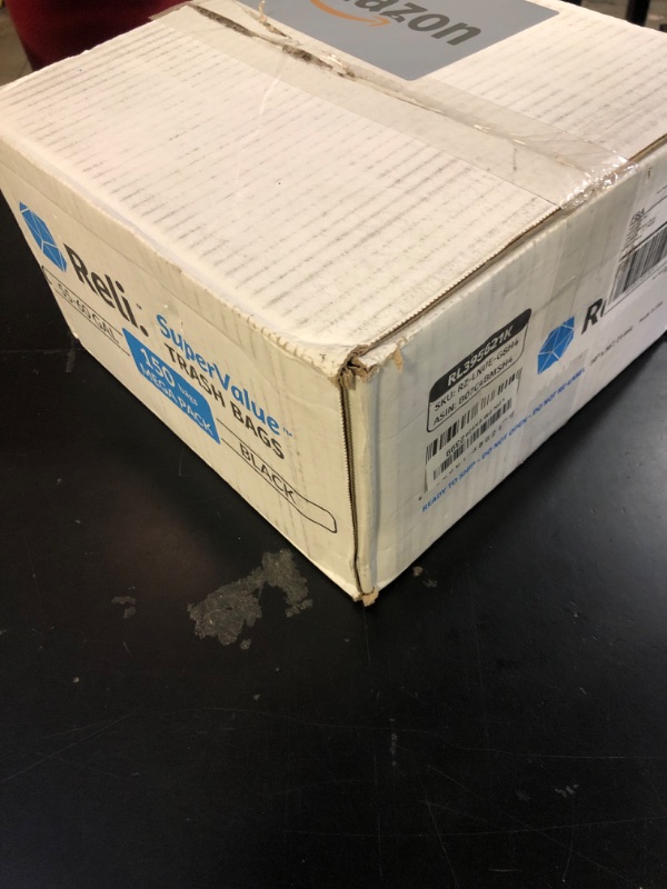 Photo 1 of Reli. 55-60 Gallon Trash Bags Heavy Duty | 150 Count | 50-60 Gallon | Large Black Garbage Bags | Made in USA