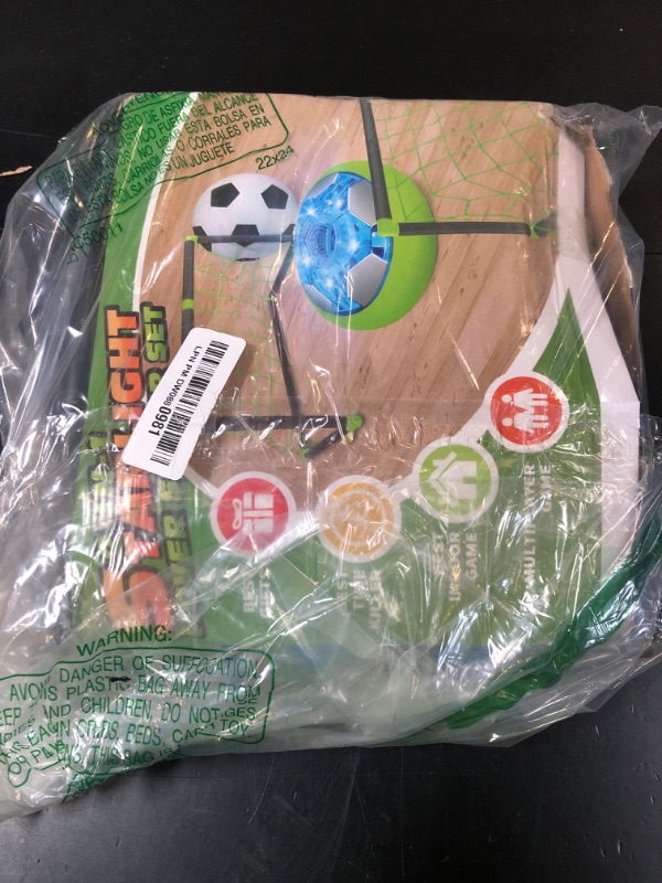 Photo 1 of Hover Soccer Ball with 2 Goals - Rechargeable Air Floating Soccer Toy with LED Lights and Foam Bumper, Indoor Games for Kids 4-8-12, Toys Gifts for 3 4 5 6 7 8 9 Year Old Boys Girls
