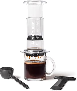 Photo 1 of eroPress Clear Coffee Press - All-in-One French Press, Pour-Over & Espresso Style Manual Brewer, 2 Min Brew for Less Bitterness, More Flavor, Small Portable Coffee Maker, Travel & Camping