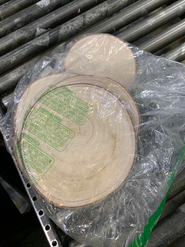 Photo 1 of 10 Pcs Natural Paulownia Wood Slices 9-10 Inches, for Centerpieces Table Decorations,Unfinished Rounds Wood for Crafts,for Rustic
