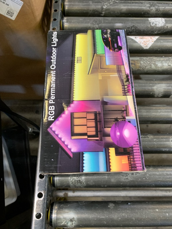 Photo 1 of Fussion Permanent Outdoor Lights for House, 150ft RGB Halloween House Lights Outdoor with APP Remote Control, IP67 Waterproof Smart Eternity Eaves Lighting for Christmas, Holiday, Party, Daily