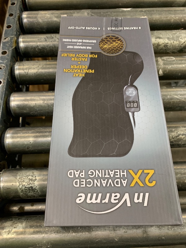 Photo 1 of InVarme Extra Hot Heating Pad: Max 160? Dual Graphene Deeper Pain Relief for Back - 8 Electric Heating Levels for Leg Neck Shoulders Cramps - Gifts for Father Husband - 12" x 24" 4H Auto Off