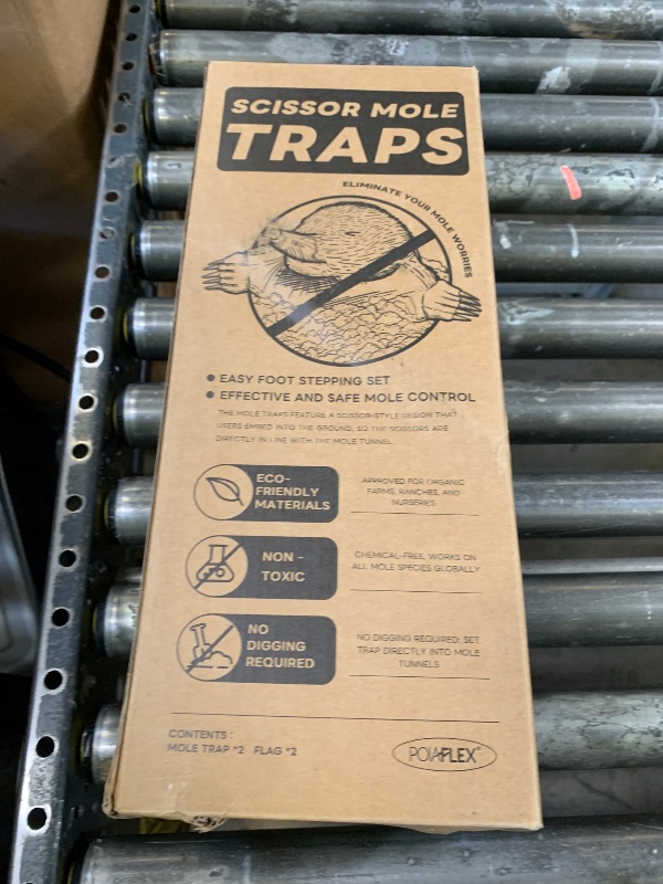 Photo 1 of 2 Pack Mole Traps,Galvanized Steel Scissor Trap,Reusable Mole Trap Killer,Easy Set Mole Eliminator Trap for Lawns