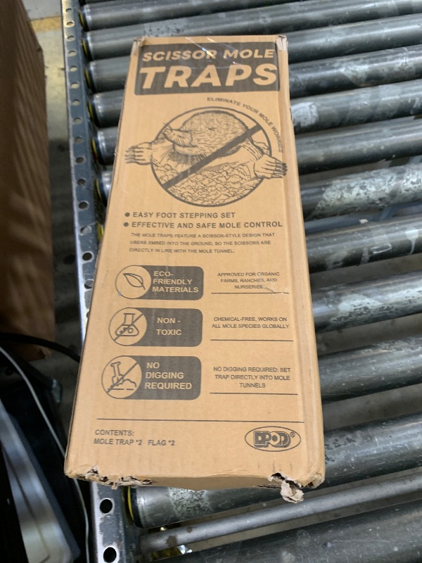 Photo 1 of Mole Traps 2 Pack, Scissor Mole Trap That Kill Best?Mole Traps for Lawns Ground?Easy Step Mole Eliminator?Black Coated