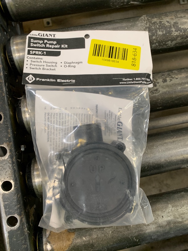 Photo 1 of Little Giant SPRK-1 Sump Pump Diaphragm Switch Repair Kit with Casing, Black, 599300