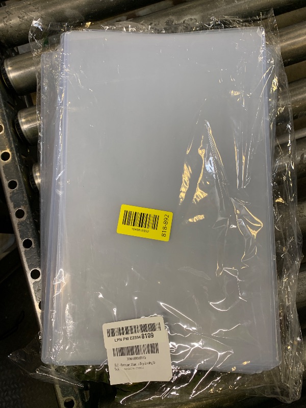 Photo 1 of Restaurant Menu Covers Clear Vinyl - Menu Covers with Protective Film 8.5 x 14 Inch - Single Page 2 View, Wipeable, Reusable, Menu Holder Top-Loading 30 Pack