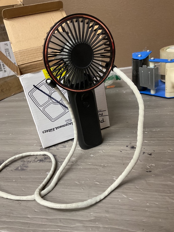 Photo 1 of TUNISE Portable Handheld Fan, 4000mAh, 180 Adjustable, 6 Speed Wind, Display Electricity in Real Time, USB Rechargeable Foldable Personal Fan