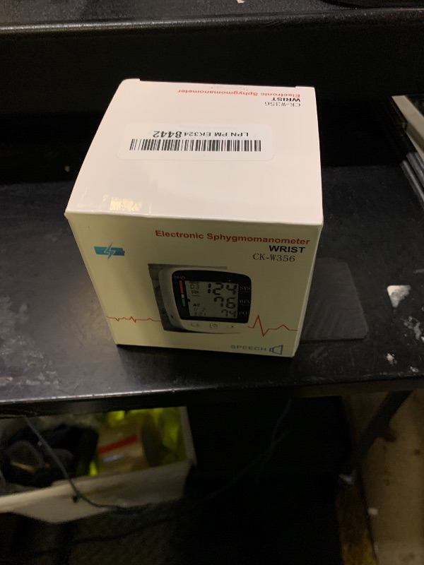 Photo 1 of Blood Pressure Monitor Digital Wrist BP Machine Automatic Adjustable Cuff ( 5.3 to 7.7 in) with 2 Users 180 Memory Voice Broadcast Large LCD Display USB Charging Cable Carrying Case