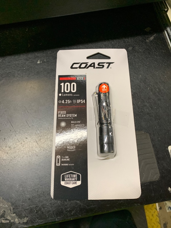Photo 1 of Coast® G22 100 Lumen Bulls-Eye™ Spot Beam LED Penlight, Battery Included